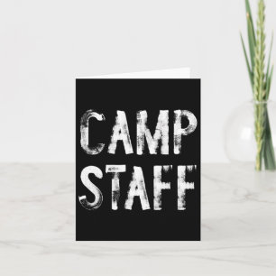 Camp Staff Counsellor Camping Card