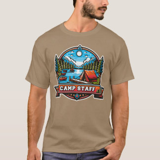 Camp Staff Summer Vacation Job Camping Helper funn T-Shirt