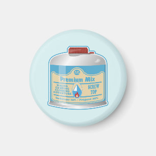 Camp stove fuel canistier propane isobutane magnet