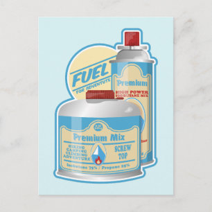 Camp Stove gas canisters Propane Butane Postcard