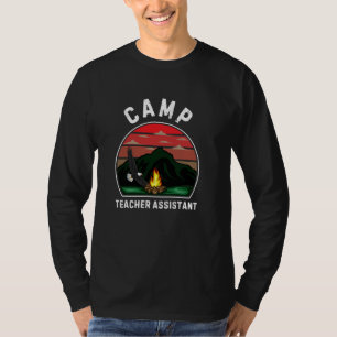 Camp Teacher Assistant Retro Summer Camper Staff C T-Shirt