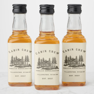 Camp Theme Camping Weekend Bachelorette Party Liquor Bottle Label