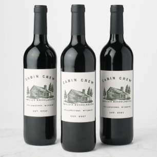 Camp Theme Camping Weekend Bachelorette Party Wine Label