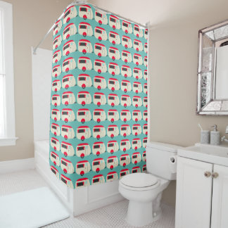 Camp Theme  Shower Curtain
