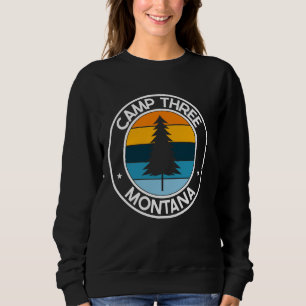 Camp Three Montana MT USA City Pride Retro Sunset Sweatshirt