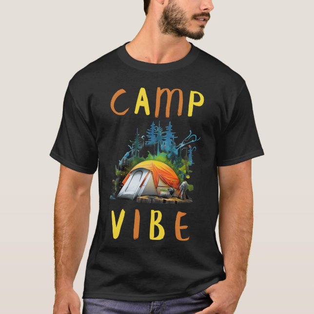 Camp Vibe Camping Lovers retro T-Shirt (Front)