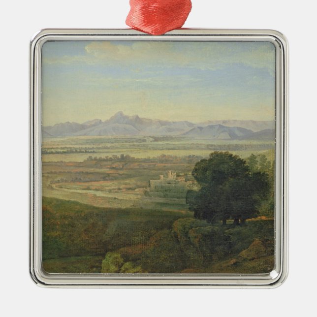 Campagna Landscape Metal Tree Decoration (Front)