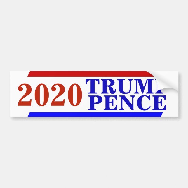 Campaign 2020 TRUMP PENCE Bumper Sticker (Front)