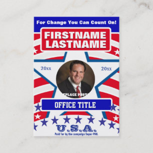 Campaign Election Template Business Card