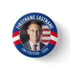 Campaign Photo with curved type - Red White Blue