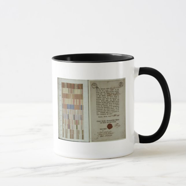 Campaign ribbons and record of duty mug (Right)