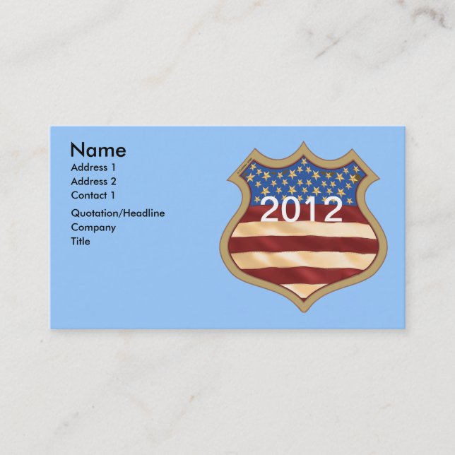 Campaign Shield  Business Card (Front)
