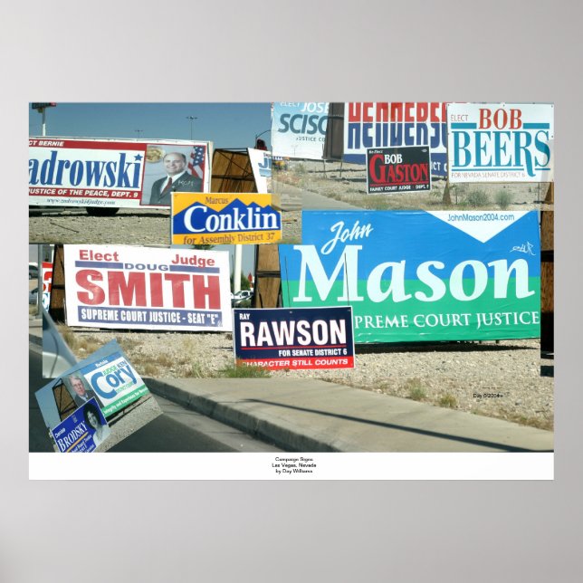 Campaign Signs, Las Vegas Poster (Front)