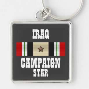 CAMPAIGN STAR / IRAQ VETERAN / KEY CHAIN