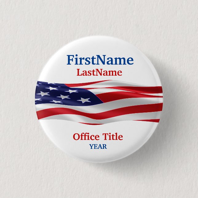 Campaign Template 3 Cm Round Badge (Front)