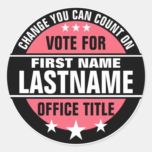 Campaign Template Classic Round Sticker (Front)