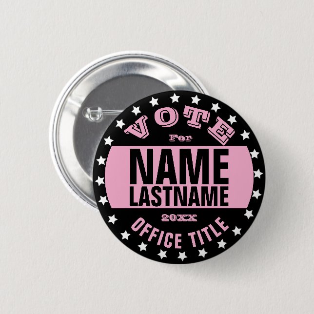 Campaign Template Custom 6 Cm Round Badge (Front & Back)