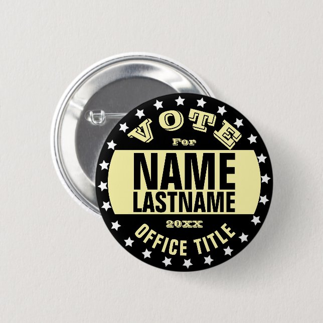 Campaign Template Custom 6 Cm Round Badge (Front & Back)