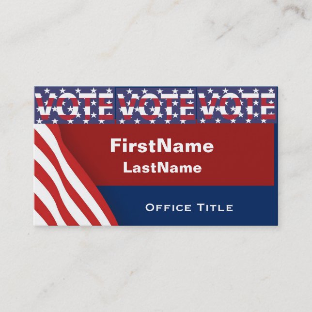 Campaign Template Vote Business Card (Front)