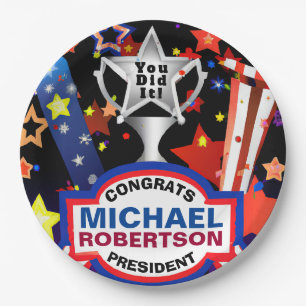 Campaign Winner Congratulations Paper Plate