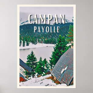 Campan Payolle Station de ski Poster