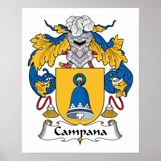 Campana Family Crest Poster (Front)