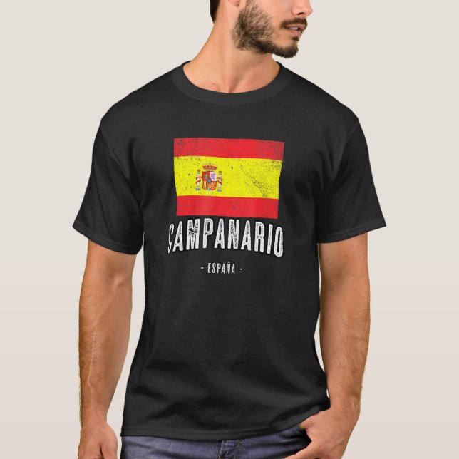 Campanario Spain Es Flag City Bandera Ropa T-Shirt (Front)