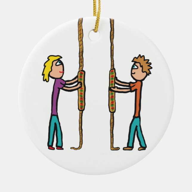 Campanology Ceramic Tree Decoration (Front)