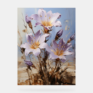Campanula - Impasto Floral Acrylic Sign