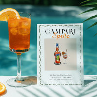 Campari Spritz Recipe Cocktail Postcard