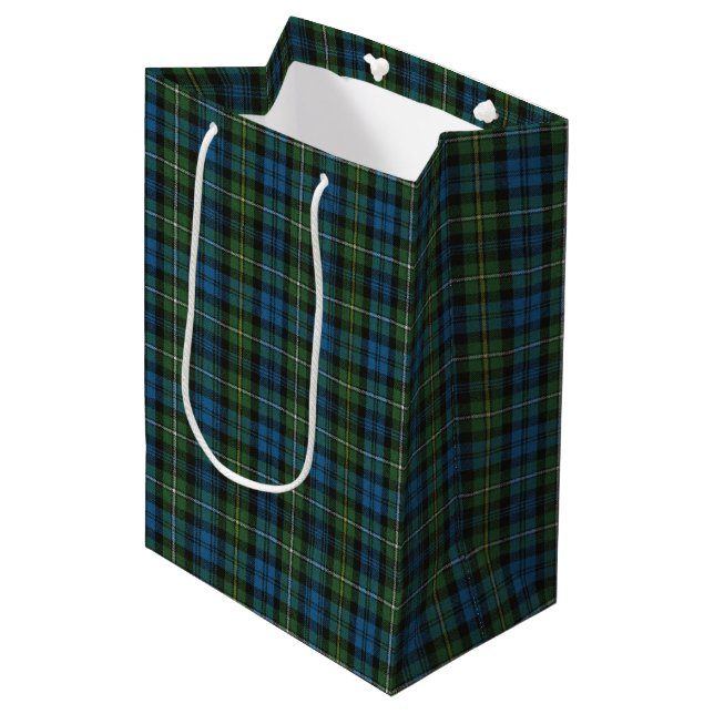 Campbell Argyll Ancient Scottish Tartan    Medium Gift Bag (Front Angled)