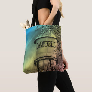 Campbell CA Water Tower Brushed Polyester Tote