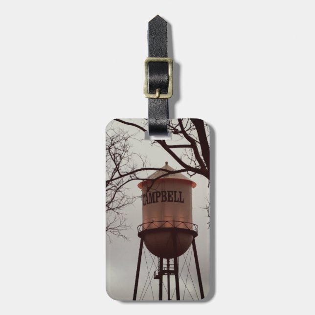 Campbell CA Water Tower Luggage Tag (Front Vertical)