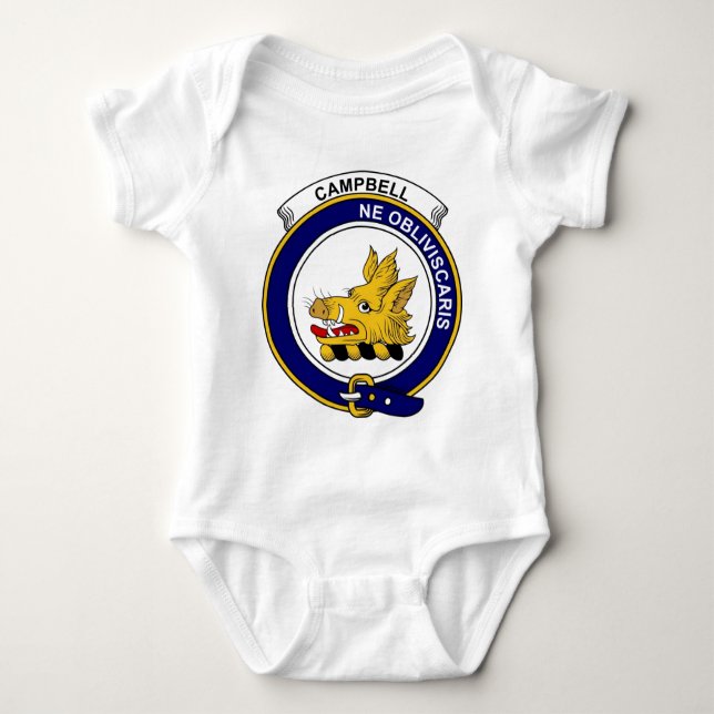 Campbell Clan Badge Baby Bodysuit (Front)