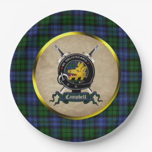 Campbell Clan Badge Paper Plate