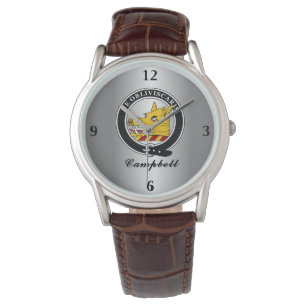 Campbell Clan Badge Personalized Watch