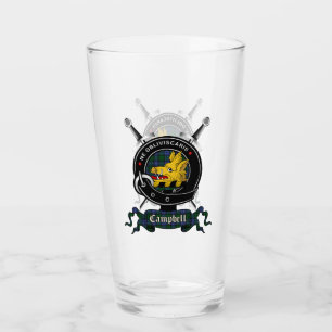 Campbell Clan Badge Pint Glass