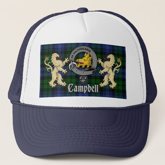 Campbell Clan Badge & Tartan Trucker Hat (Front)