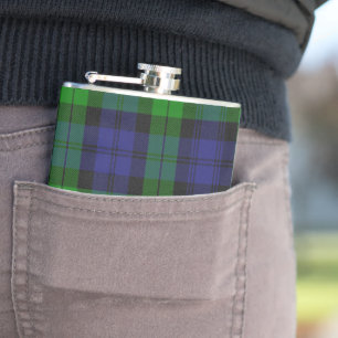 Campbell Clan Tartan Plaid Black Watch Hip Flask