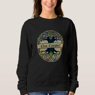 Campbell Clan Tartan Tree of Life Scottish Surname Sweatshirt