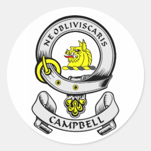 CAMPBELL Coat of Arms Classic Round Sticker
