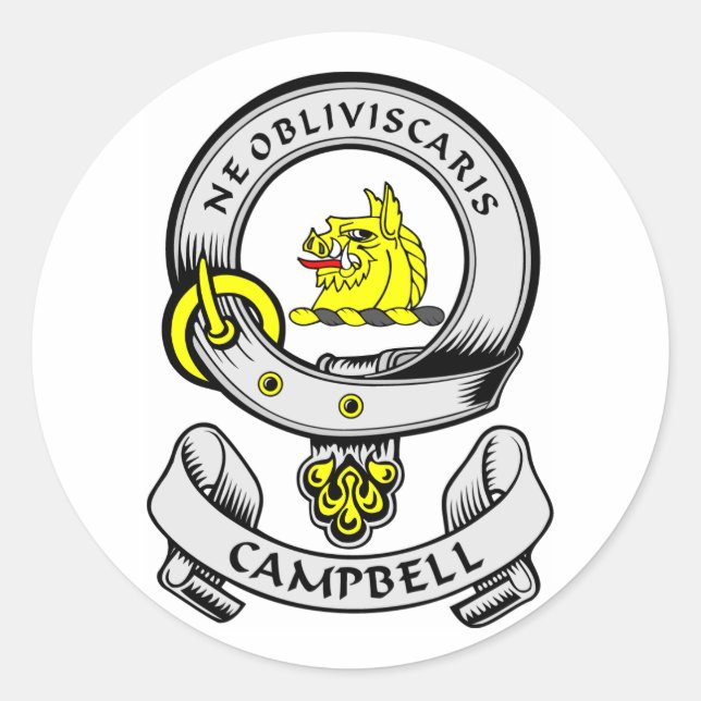 CAMPBELL Coat of Arms Classic Round Sticker (Front)