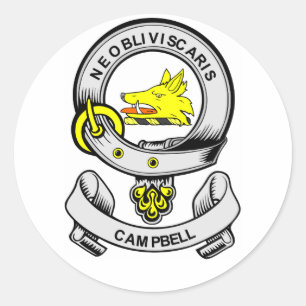 CAMPBELL Coat of Arms Classic Round Sticker