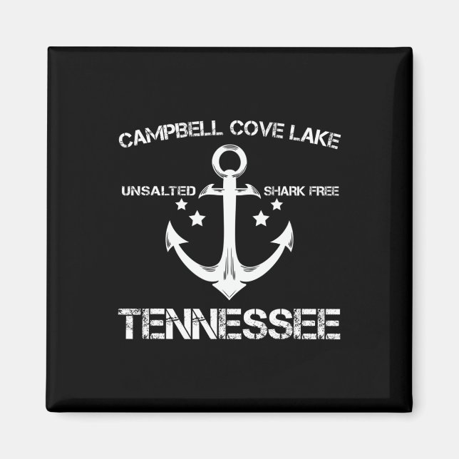 Campbell Cove Lake Tennessee Funny Fishing Camping Magnet (Front)