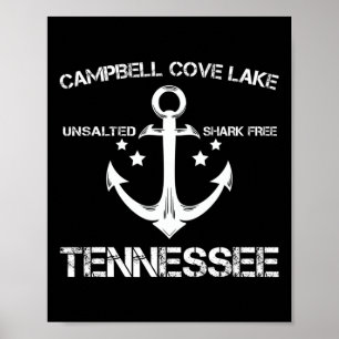 Campbell Cove Lake Tennessee Funny Fishing Camping Poster