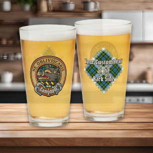 Campbell Crest over Dress Tartan Glass