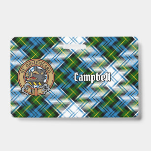 Campbell Crest over Dress Tartan ID Badge