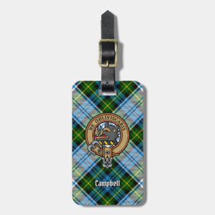 Campbell Crest over Dress Tartan Luggage Tag