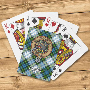 Campbell Crest over Dress Tartan Playing Cards