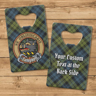 Campbell Crest over Tartan
